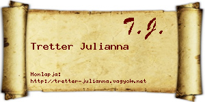 Tretter Julianna névjegykártya